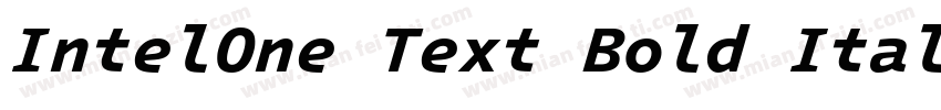 IntelOne Text Bold Italic字体转换